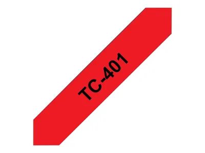 Produktbild von Brother Gloss Laminated Labelling Tape - 12mm, Black/Red