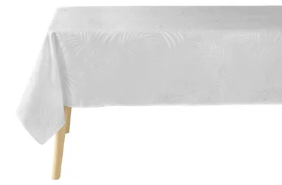 Obrázek produktu pro Žakárový ubrus PLUMETTE, obdélníkový, bílý, 140 x 240 cm
