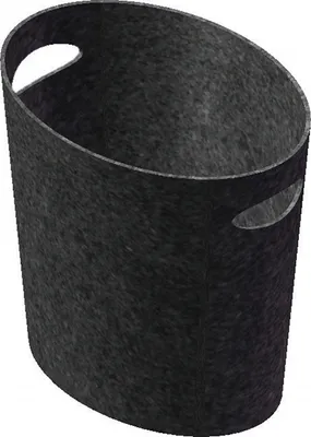 Produktbild von Filzkorb Kaminzubehör Holzkorb Aufbewahrungskorb, schwarz , Höhe 45 cm