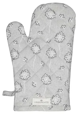 Produktbild von Greengate Ofenhandschuh LARYN Grau mit Pusteblumen Baumwolle