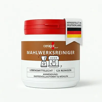 Produktbild von ceragol ultra Mahlwerksreiniger, 200g - Mühlenreiniger für alle Kaffeevollautomaten und Mühlen, Reinigungsbohnen für 12 Anwendungen