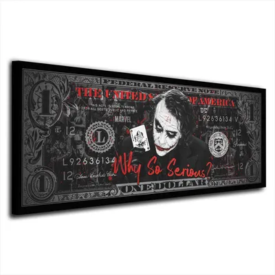 Produktbild von Joker Comic Why So serious Leinwandbild Wandbild Deko Kunst XL: 75x30x4cm
