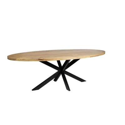Produktbild von Zita Home Esstisch, oval, 240 cm, Mangoholz, Natur, skandinavisch, modernes Design