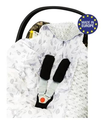 Obrázok produktu pre Bomimi Zavinovačka do autosedačky Minky lesné zvieratká, sivá