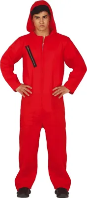 Immagine prodotto di GUIRCA FESTIVALS GUIRCA Card House Costume Tuta con cappuccio rosso Uomo GUIRCA