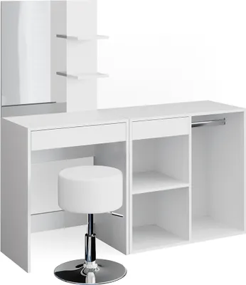 Produktbild von Schminktisch Vicco Isabelle Weiß 140 cm mit Hocker, Model 34450