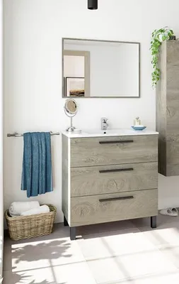 Produktbild von Badezimmer-Set >ATHENA< in Alaska-Eiche - 80x86x45 (BxHxT)