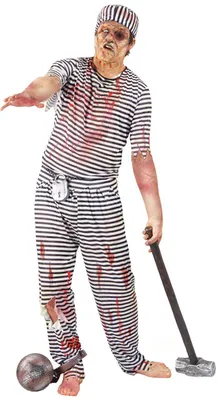 Produktbild von Gefangener Zombie Kostüm für Herren Gr. M/L, Größe:L