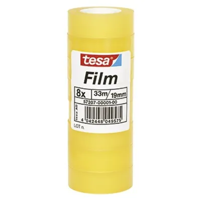 Produktbild von TESA 57207-00001-00, 33 m, Transparent, 19 mm, 8 Stück(e)