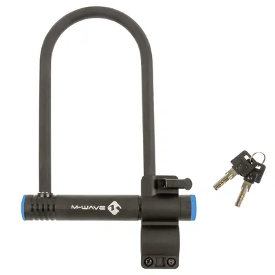 Produktbild von M-Wave B 245, U-Schloss, Schwarz, Schlüssel, 197 mm, 245 mm, 1,4 cm