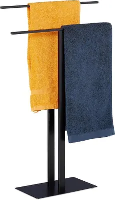Produktbild von Famanu Handtuchständer mit 2 Stangen - Schwarz