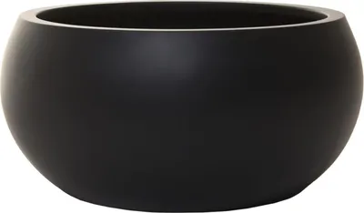 Produktbild von VIVANNO Blumentopf Fiberglas MORINO Rund, Anthrazit matt - 45x21 cm