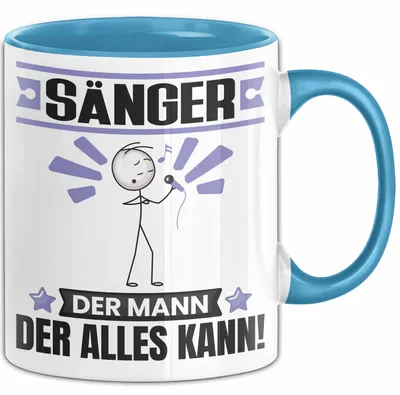 Produktbild von Sänger Tasse Geschenk für Sänger Der Mann Der Alles Kann Geschenkidee zum Geburtstag (Blau)