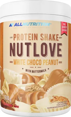 Produktbild von AllNutrition | NutLove Protein Shake | Whey Protein + Casein White chocolate pistaccio
