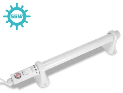 Image de Chauffage pour plantes Vigevee, 55W, avec double contrôle de la température, tube chauffant de 50 cm, blanc