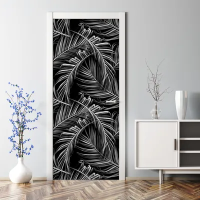 Produktbild von Dekorative selbstklebend Klebefolie Türtapete Türaufkleber Aufkleber Exotische Pflanzen 70 x 200 cm