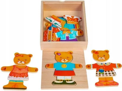 Imagen del producto de ANEK Smily Play SPW83593 35934: puzzle de madera con un osito de peluche