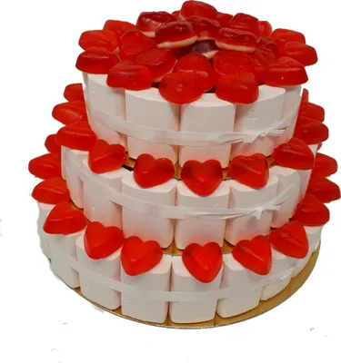 Produktbild von Fruchtgummi Große Hochzeitstorte 3 stöckig tolle Geschenkidee 2000g