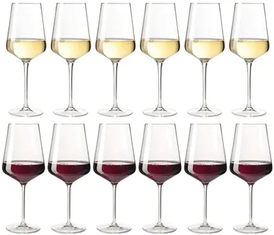 Immagine prodotto di Set di bicchieri da vino Leonardo (bicchieri da vino rosso + bicchieri da vino bianco) Puccini, 12 pezzi