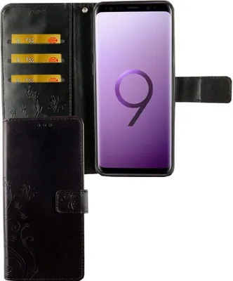 Produktbild von Samsung Galaxy S9+ Plus Handy Hülle Schutz-Tasche Cover Flip-Case Kartenfach Schwarz