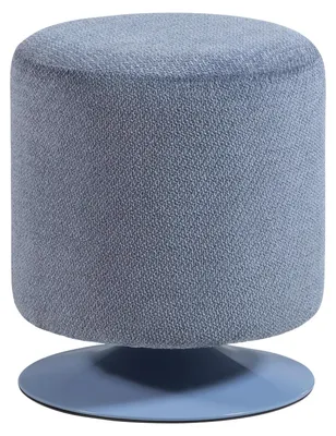 Zdjęcie produktu dla Puf Islen z obrotową podstawą, obita tkaniną bouclé, kolor niebieski