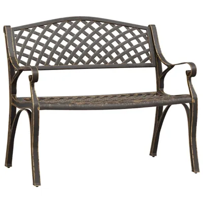 Obrázok produktu pre vidaXL Záhradná lavička 102 cm Odlievaný hliník Bronz