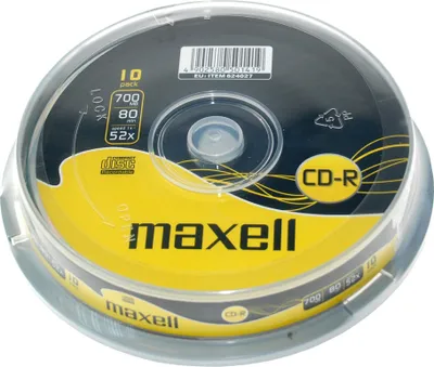 Produktbild von maxell CD R 80 Minuten 700 MB 52X 10er Spindel