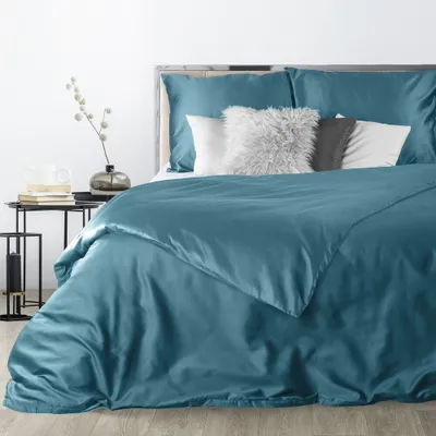 Produktbild von Eurofirany Bettwäschegarnitur Bettwäsche NOVA3 türkis 160x200 cm 3 TLG SET: mit 2 Kissenbezüge 70x80 cm