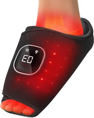 Produktbild von Schuhe mit Rotlichttherapie, geeignet für Füße, Knie und Ellbogen, mit 5 Lichttherapiemodi zur Linderung von Handgelenk-, Knie- und Muskelschmerzen.