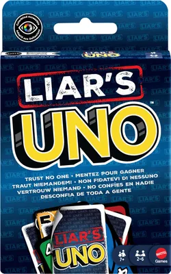 Produktbild von Games Liar‘s UNO Kartenspiel für Erwachsene, Kinder, Familien, Partys und Spieleabende, Tricks und Bluffs, Kartenspiel, Abwurf, 7 Jahr(e), Familienspiel