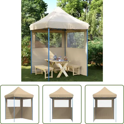 Obrázek produktu pro The Living Store Párty stan skládací Pop-Up se 2 bočními panely béžový