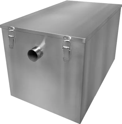 Produktbild von Gastro Fettabscheider Ölabscheider 120L Fettseparator Abwasser Küchenspüle Edelstahl Fettfilter Filter Fett Öl Wasser Restaurant Küche Imbiss Hotel Café 50mm Einlass Auslass Kompakt 41 H x 45 B x 65 T