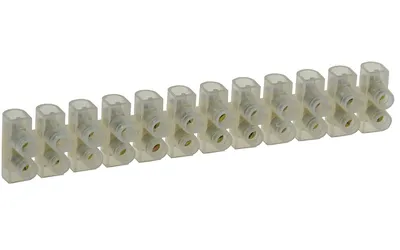 Produktbild von Lüsterklemmen für 1,5-2,5mm², 12 Klemmen Messingeinsatz, transparent
