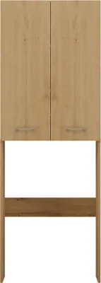 Produktbild von Badezimmer Hochschrank Peter Artisan-Eiche mit 2 Türen über Waschmaschine