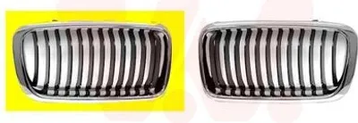 Produktbild von VAN WEZEL 0651512 Kühlergrill Frontgrill für BMW 7 (E38) Rechts Chrom/Schwarz