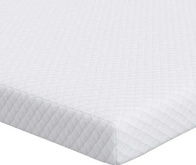 Image de vidaXL Surmatelas Blanc 140 x 190 cm Tissu Jacquard