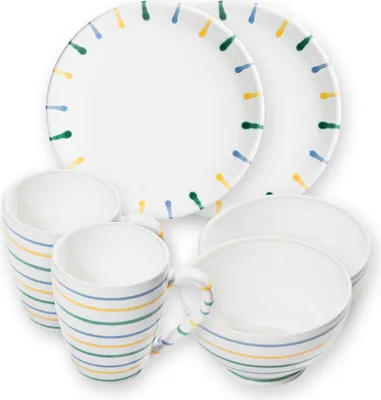 Produktbild von Gmundner Keramik Buntgeflammt Hüttenfrühstück für 2 Cup