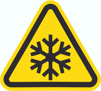 Produktbild von Achtung Kälte Symbol Aufkleber Dreieck D200mm