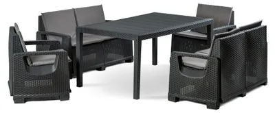 Zdjęcie produktu dla Zestaw Ogrodowy PARADISO CORCIANO Sofa stolik kawowy + 2 fotele Kolor Antra