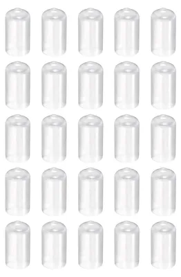 100 runde Gummikappen 11 mm ID, transparent, Schraubenschutz