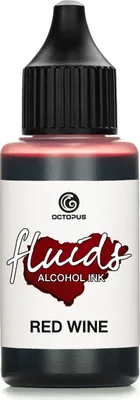 Obrázok produktu pre Octopus Fluids Alkoholová farba RED WINE, alkoholová farba na fluid art a živicu, červená