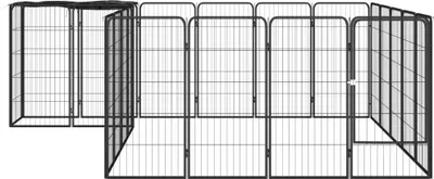 Obrázok produktu pre vidaXL 22-dielna ohrádka pre psov čierna 50x100cm oceľová prášková farba
