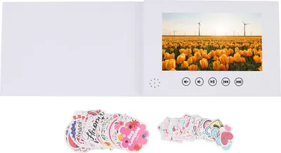 Imagen del producto de Tarjeta de video de 7 pulgadas, folleto electrónico, pantalla LCD, ideal para ocasiones especiales como Navidad y aniversarios