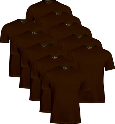 Produktbild von Cotton Prime® 10er Pack T-Shirt Basic O-Neck XL Braun