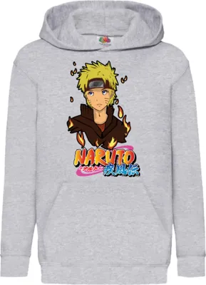 Produktbild von Kinder Kapuzenpullover Japan Manga Comics Anime Naruto Uzumaki 02 Var-032 Naruto Uzumaki, 7-8 Jahr - 128 / Grau