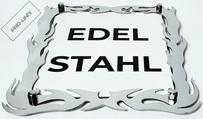 Produktbild von Motorrad Kennzeichenrahmen Kennzeichenhalter Glanz Edelstahl 18x20cm