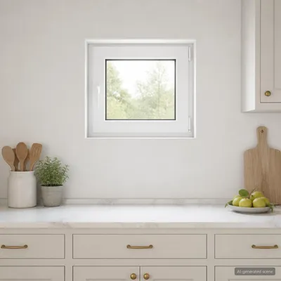 Produktbild von Kellerfenster Innenseite Farbe Weiß RISOR 60 x 50 cm