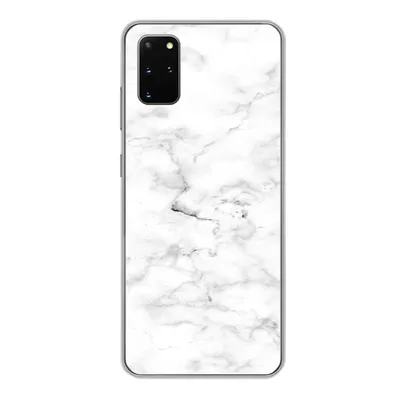 Produktbild von MuchoWow® Handyhülle Schutzhülle Hülle für Samsung Galaxy S20 Plus Marmor - Weiß - Grau Silikon Softcase Handy Hülle - Hartschale