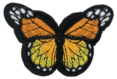 Produktbild von 1 Schmetterling Aufbügler, Applikation, 48x70mm, freie Farbwahl, Farbe:orangegelb