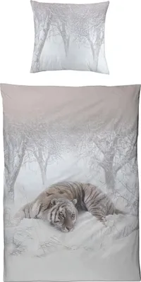 Produktbild von Interlock Jersey Bettwäsche 135x200 Tiger Bettbezug  Germany Bettbezug 135 x 200 cm